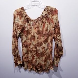 Jennifer Lloyd Poly Blouse Long Sleeve sz 2X
